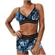 thumbnail image 1 of Cómodo Bikini elegante para mujer con estampado de hojas Traje de baño de dos piezas con estampado Traje de baño Conjunto de ropa de playa OAVQHLG3B Store  lin121212, 1 of 4