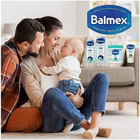 Balmex Complete Protection Baby Diaper Rash Cream with Zinc Oxide + Soothing Botanicals, 16 Oz, Pack of 2