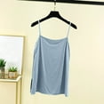 thumbnail image 3 of WREESH Womens Camisole Summer Leisure Fashion Solid Color Inner Layup with Chest Cushion and Suspender Round Neck Top Light Blue, 3 of 6