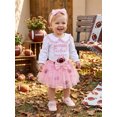 thumbnail image 6 of RUINIXCW Baby Girl Football Set Embroidered Long Sleeve Romper Tulle Skirt Headband, 6 of 7