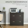 thumbnail image 6 of Demi Bonn Modern 2-Drawer Filing Cabinet with Lock and Keys, for Letter Size, Home Office, Lateral Storage File Cabinet, Brown, 6 of 11