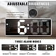 thumbnail image 5 of Digital Alarm Clock, 6.7" LED Mirror Digital Clock Bedside Morning Alarm, Voice Activated/No Checkmark for Kids Adults, White, 5 of 5