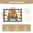thumbnail image 5 of Smile Pumpkins Truck Fall Placemats Set of 4 for Table Runner, Farmhouse Kitchen Dining Table Decoration for Indoor Party 12x18 Inch, 5 of 6