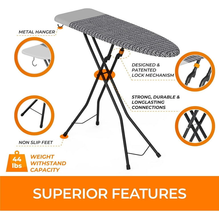 Ironing Board, Compact and Space Saver Foldable Iron Board