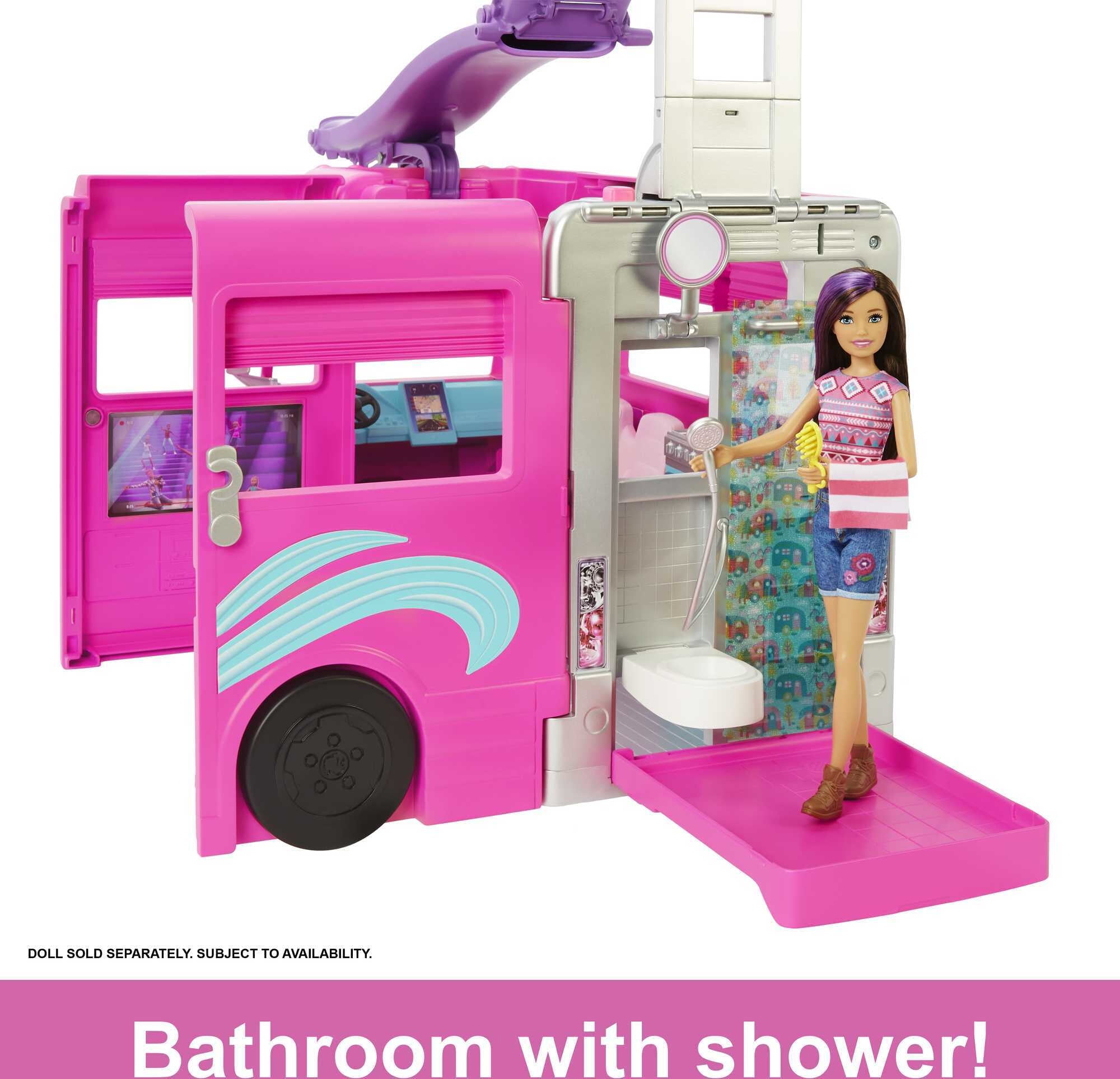 ik wil Verklaring Uitwisseling Barbie DreamCamper Vehicle Playset with 60 Accessories Including Pool and  30-inch Slide - Walmart.com