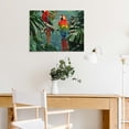 thumbnail image 5 of YILUYINQING Parrots Tropical Setting Print Wall Art Canvas Decor 16x12in, 5 of 6