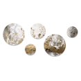 thumbnail image 2 of Designart "Modern White and Gold Abstract" Abstract Painting Metal Wall Art Set of 5 Piece, 2 of 5