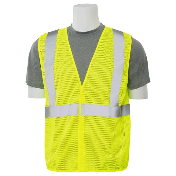 Awarewear 61426 ANSI Type R Class 2 Mesh Safety Vest for Men and Women with AwareLite Reflective Trim High Visibility-Lime Large