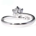 thumbnail image 4 of HeartsAndYou 1.6ct Engagement Ring for Women Round Cut Moissanite Two Stone Bypass 18k White Gold Over Silver, 4 of 8