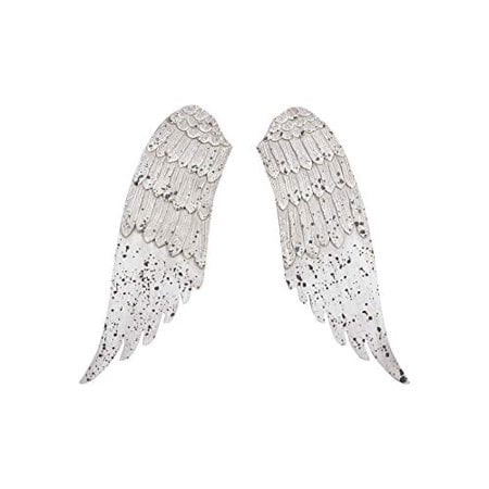 Creative Co-Op Small Decorative Angel Wings in Distressed Grey