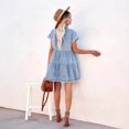 thumbnail image 2 of Women's Spring/Summer New Style Elegant Commuter Fashion Loose Denim Shirt Short-Sleeve Dress, 2 of 4