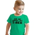 thumbnail image 2 of Toddler Ask Me About My Trex T Shirt Funny Cool Dinosaur Flip Humor Tee for Kids, 2 of 9