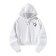thumbnail image 2 of La Sudadera con Capucha de La Parte Superior de de Las Mujeres Remata La Sudadera con Capucha para El Trabajo, La Oficina, Los Deportes, La Blanco, 2 of 8