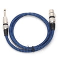 thumbnail image 2 of Cable de audio 6,5 TS a hembra 6,35, micrófono XLR, guitarra, cobre sin oxígeno para mezclador (1m 3,3 pies), 2 of 12