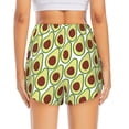thumbnail image 2 of Lsque Avocado Printed Women's Running Shorts with Liner Pockets,Elastic Quick Dry Workout Athletic Gym Yoga Shorts,Womens High Waist Shorts-Large, 2 of 9
