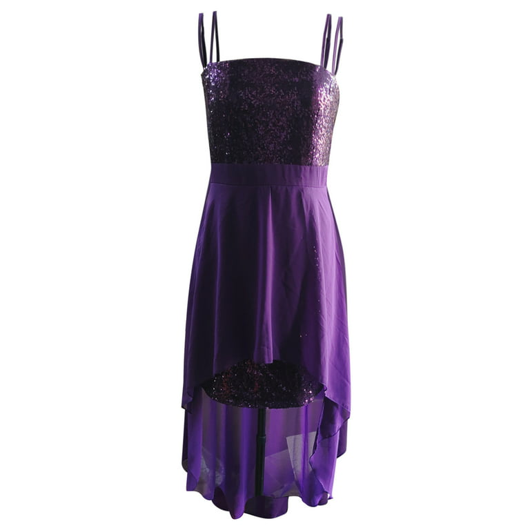 Womens Dresses Clearance Plus Size Women Trendy Sequins Stylish New Summer  Black Retro Elegant Party Club Dress Purple XL JE 