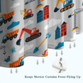 thumbnail image 6 of Cartoon Construction Vehicles Buildings Gray Pattern Shower Curtain 84"x72" ,Bathroom Decorative Shower Curtains Set with 12 Hooks,Modern Waterproof Washable Shower Curtain, 6 of 6