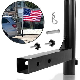 MaxxHaul Hitch Mount Flagpole Holder with 2 Anti-Wobble Screws for 2 in. Receiver MaxxHaul Hitch Mount Flagpole Holder with 2 Anti-Wobble Screws for 2 in. Receiver