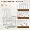 thumbnail image 5 of SERWALL Oversized Outdoor Rocking Chairs Set of 2 for Adults, HDPE All Weather Patio Rockers for Porch Garden Lawn, White, 5 of 10
