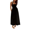 thumbnail image 3 of Summer Dresses for Women 2025 Halter Maxi Wedding Guest Party Cocktail Semi Formal Elegant Sundress Black XL, 3 of 7