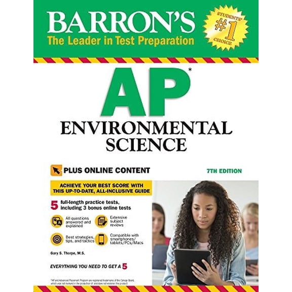 Pre-Owned Barron's AP Environmental Science with Online Tests (Paperback) 1438008651 9781438008653