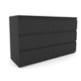 thumbnail image 4 of Historyli Go5H 6-Drawer Double Dresser With 6 Wide Drawers, Anti Tilt Device Makeup Vanities Desk, Modern Dressing Table For Girl, Women Bedroom, Living Room, Hallway, 4 of 8