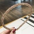 thumbnail image 5 of Korea Women Soft Hair Accessories Headwear Rhinestone Hairband Headhoop Beads Bezel Headband GREY, 5 of 8