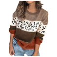 thumbnail image 2 of Vedolay Sweaters for Women Trendy Women's 2023 Sweaters Trendy Fal Long Balloon Sleeve Loose Pullover Top,Khaki S, 2 of 5