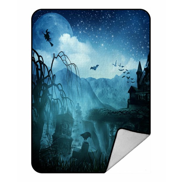 ABPHQTO Abstract Halloween Fleece Blanket Fleece Back Throw Blanket