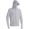 thumbnail image 3 of JoveMarine Mens Long Sleeve Sun Protection - Shirts UPF 50+ Lightweight Zip Up Hoodie Men Breathable UV Resistant Casual Fashion Summer Jacket for Women Men,Light Gray M, 3 of 7