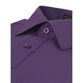 thumbnail image 4 of Men's Classic Fit Long Sleeve Wrinkle Resistant Button Down Premium Dress Shirt (Purple,M), 4 of 4