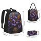 thumbnail image 2 of Disketp Ornate Purple Floral Vase Mochila Estampada de Gran Capacidad con Lonchera y Estuche, Set de 3 Piezas para Estudiantes, 2 of 7