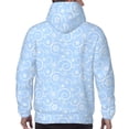 thumbnail image 7 of Uemuo Blue snowflakes elegant Pattern Men's Hoodie - Casual Pullover Hoodie with Kangaroo Pocket, Stylish Hooded Sweatshirt for Everyday Wear-4X-Large, 7 of 7