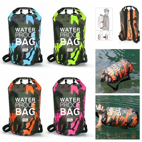 10L Waterproof Bag Beach Bag Drifting Upstream Bag Outdoor Sports Waterproof Bucket Bag Storage Unisex, Green