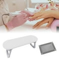 thumbnail image 3 of Hand Rest for Nail DIY Foldable Manicure Tool Nail Arm Rest Nail Pillow Hand Rest for Nails for Nail Salon Table Technician Use nail art round corner white, 3 of 7