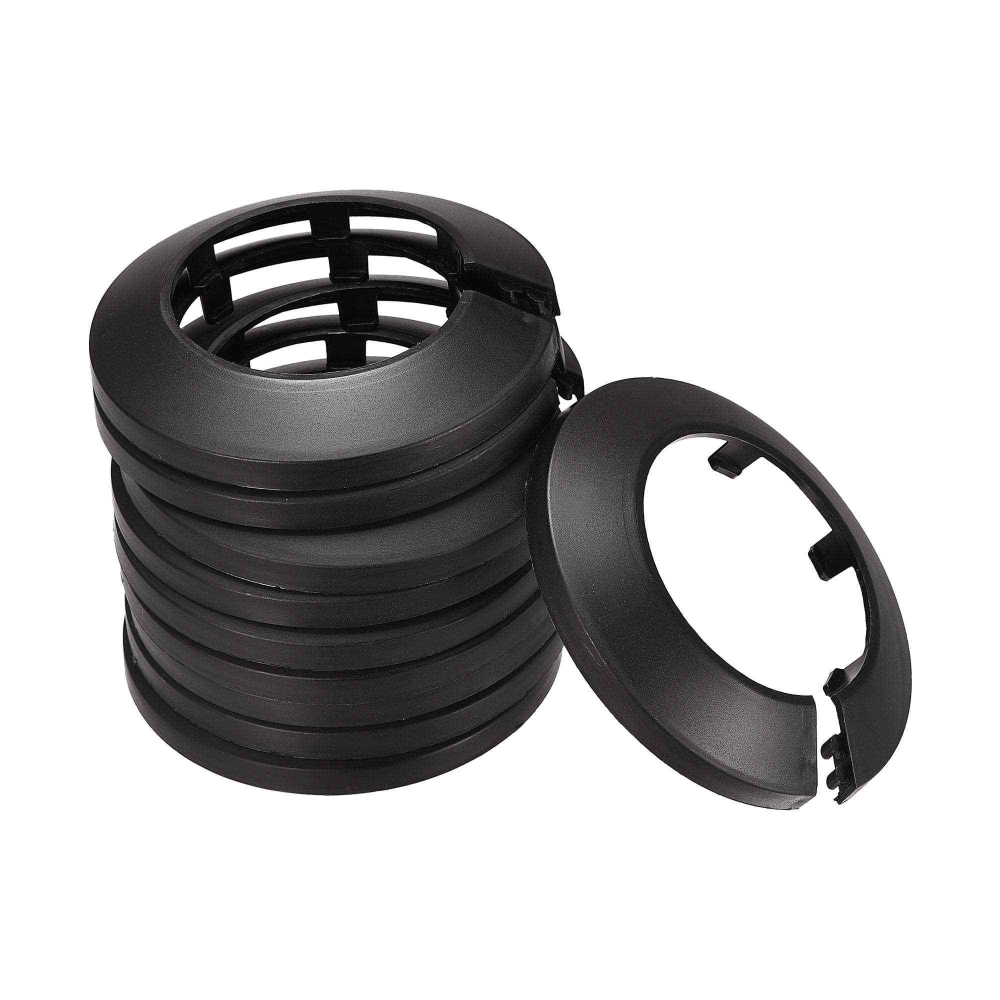 Unique Bargains Plastic Escutcheon Water Pipe Cover for Use in Plumbing Black 50mm