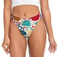 thumbnail image 1 of Fotbe London Symbols Tanga Sin Costuras para Mujer con Estampado – Panties Invisibles, Transpirables y Cómodos para Uso Diario-XX-Large, 1 of 6