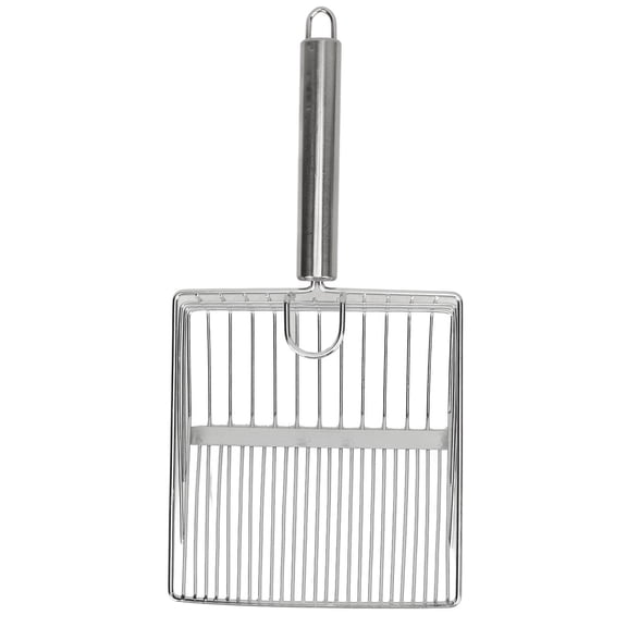 BIMZUC Premium Metal Cat Litter Scooper – Wide, Durable, Dust‑Free Kitten Litter Sifter with Hook for Easy Cleaning