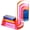 Arch, variant on 1Pair 3Lbs Crystal Bookends for Shelves Decorative Glass Bookends for Heavy Books Geometric Triangle Shape Non-Skid Book Ends Heavy Bookends Home Office Decor(Colorful)