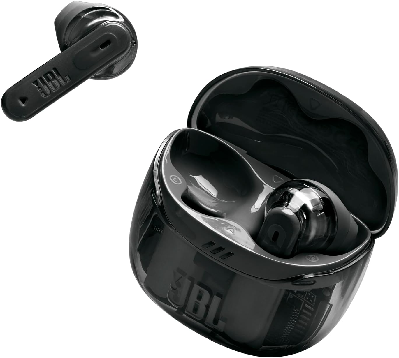 Restored JBL Tune Flex 2 True Wireless Noise Cancelling Earbuds - Ghost Black (Refurbished)