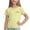Yellow, variant on Girls Ruffled Short Sleeve Tops Crewneck Casual Shirts Cute Blouses Summer Loose Soft T-Shirts Girls 2-10 Years