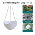thumbnail image 5 of 11 Macetas Plástico  Lab.G Colgantes Con Gancho Cadena Para Jardín Madera Blanco, 5 of 5