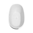 thumbnail image 5 of Juno 63 Inch Freestanding Bathtub in White with Shiny White Drain and Overflow Trim, 5 of 8