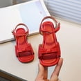 thumbnail image 5 of Gubotare Girls Sandals Big Girls Girls Casual Sandals for Toddler/Little Kids Adjustable Cute Summer Flat Strappy Sandals Size 13 (Red,Little Kids 13), 5 of 5