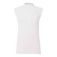 thumbnail image 5 of BYHONG Women's Solid Color Tank Top Lace Detail Sleeveless Blouse Splice Vest Womens Tops Layering Strap Top White M, 5 of 5