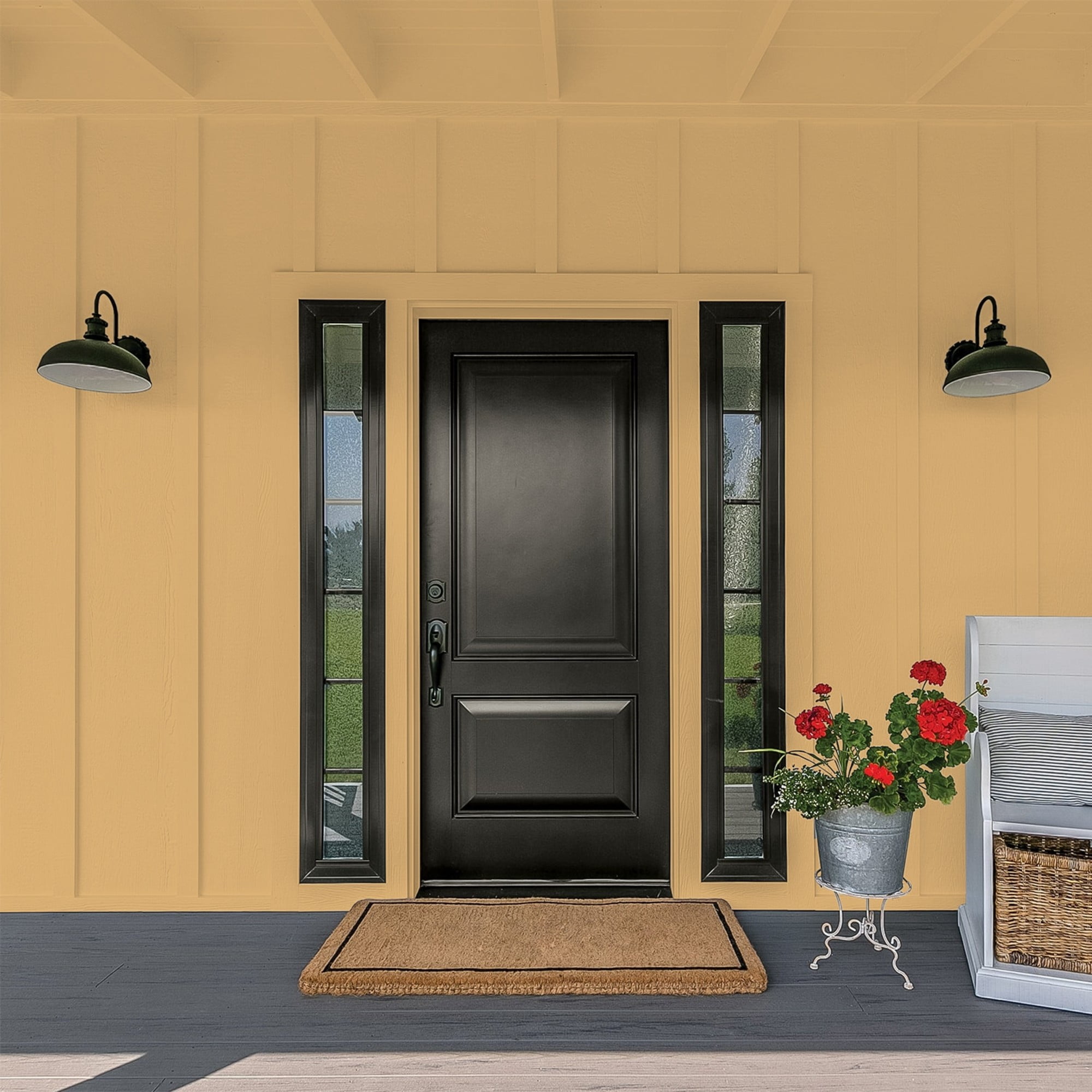 Glidden HEP Good Life / Yellow Flat Exterior Paint with Primer, 1 Gallon