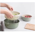 thumbnail image 3 of 2 in 1 Kitchen Colander Set with Bowl Strainer, Double-Layer Plastic Fruits Vegetable Washing Basket, BPA Free Plastic Fruits and Vegetable Washing Basket, Drain Bowls for Cleaning Washing Mixing, 3 of 7