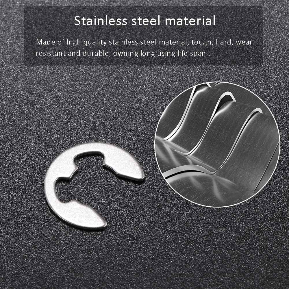 1.5-15mm E Clips Retaining Snap Ring Circlips 201 304 316 Stainless Steel GB896 