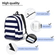 thumbnail image 7 of Wukai Navy Blue And White Stripes Paper Reusable Cosmetic bag,Travel Toiletry Organizer Capacity,Waterproof Puzzle Bags, 7 of 7