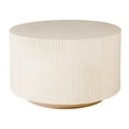 thumbnail image 4 of Seasonal Living Provenance Signature Ceramic 24" Textured Round Table in Cream, 4 of 4